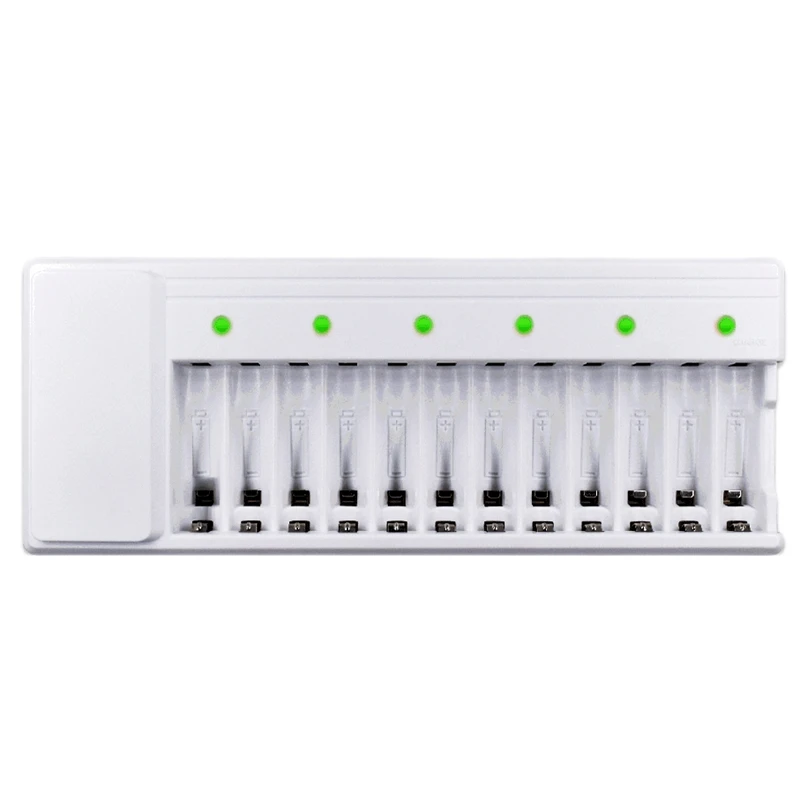 Универсальное зарядное устройство 12 слотов светодиодный дисплей умное