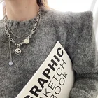 Ожерелье с кулоном в виде смайлика в стиле K-POP, цепочка в готическом стиле, хип-хоп, для женщин и мужчин, для девушек, Готическая парная уличная одежда