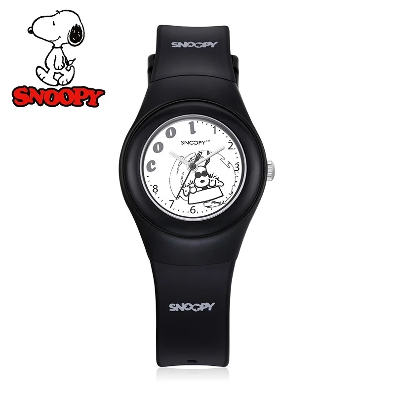Детские милые японские кварцевые повседневные наручные часы SNOOPY с