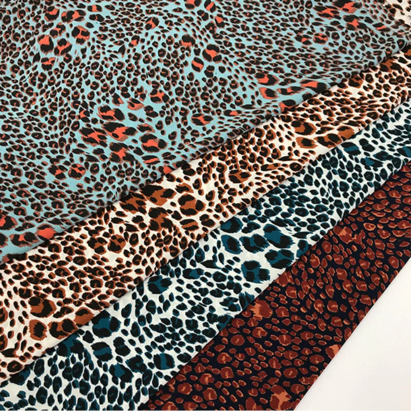 Шифоновая ткань с леопардовым принтом для шитья лоскутного 100x150 см шифоновая из
