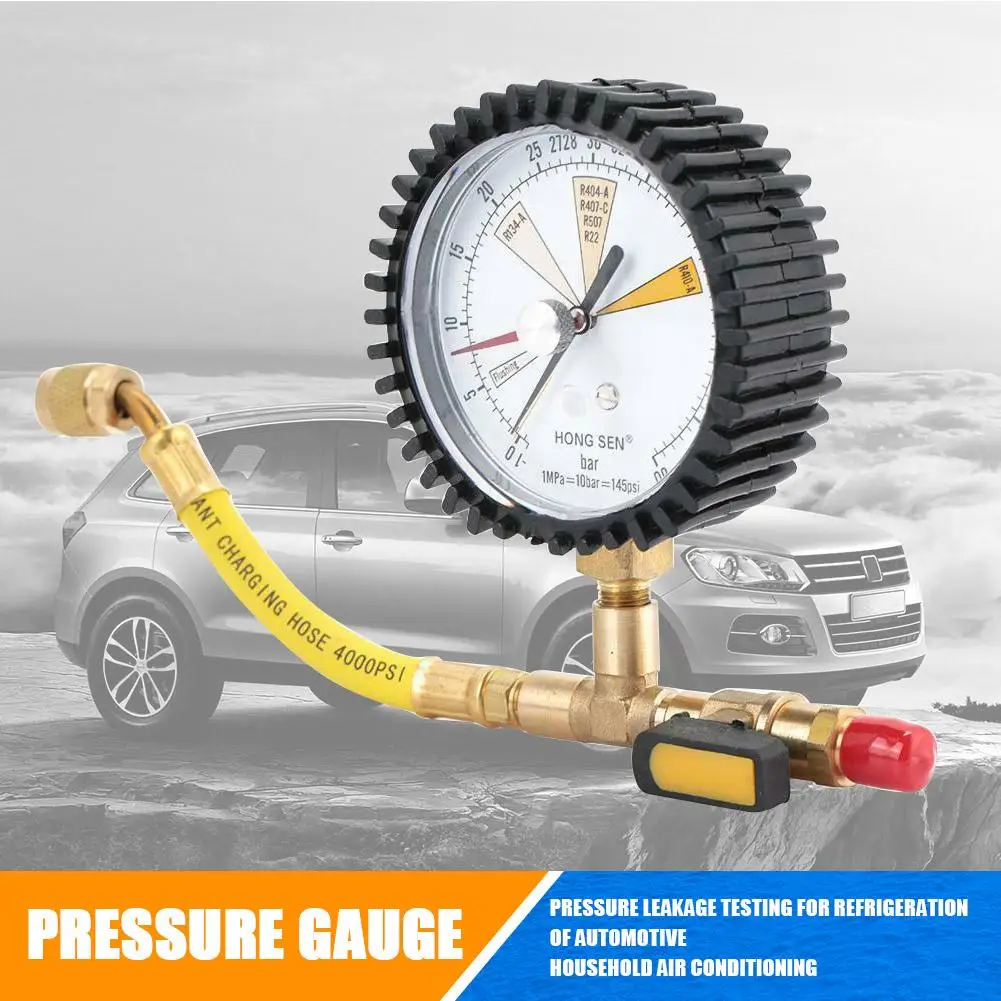 

Air Conditioner Nitrogen Pressure Gauge Regulator for R134a R22 R407C R410A Automobile Pressure Gauge Tester