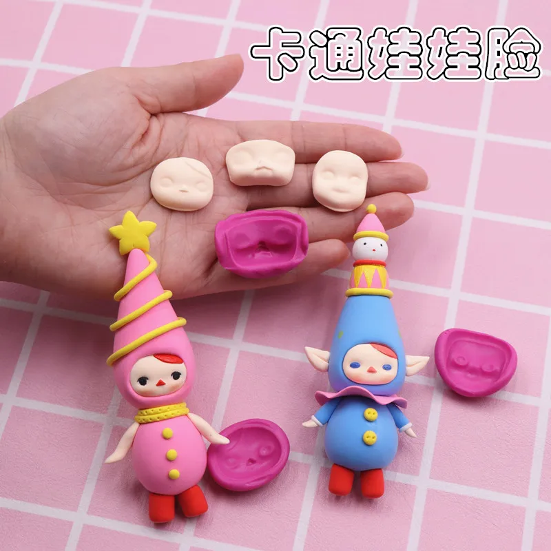 DIY ультра светильник глина мультфильм детское лицо силикагель форма для помадки