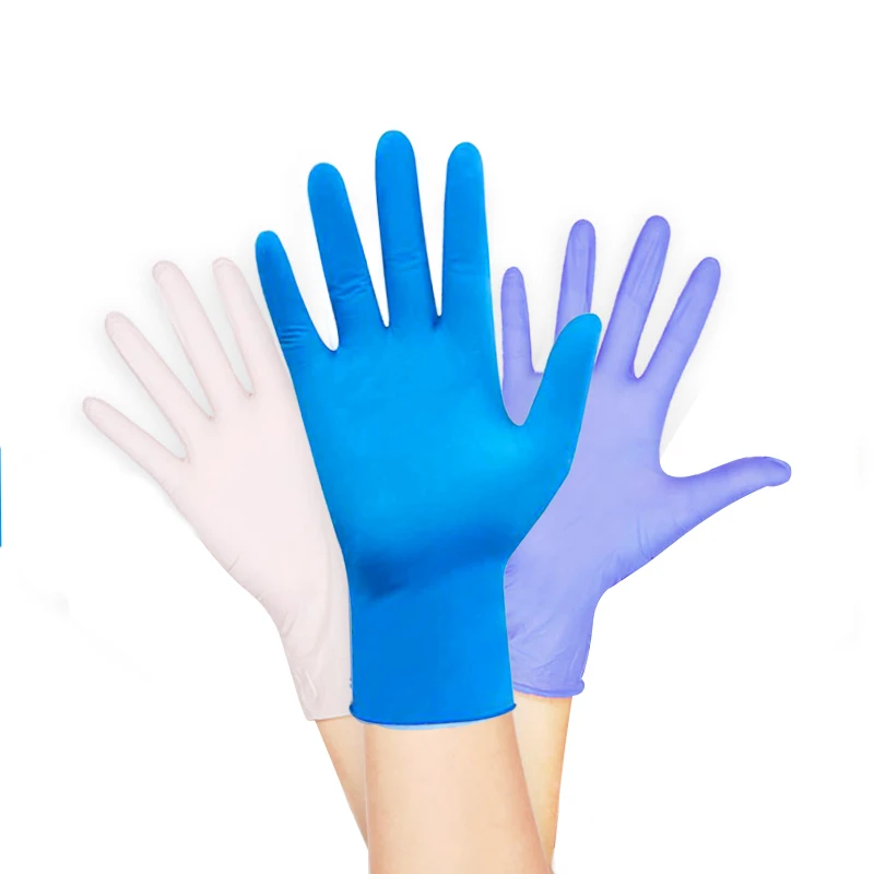 

Disposable Nitrile gloves latex free purple Dishwashing Kitchen Working Allergy free Anti-Static Nail Art household glove