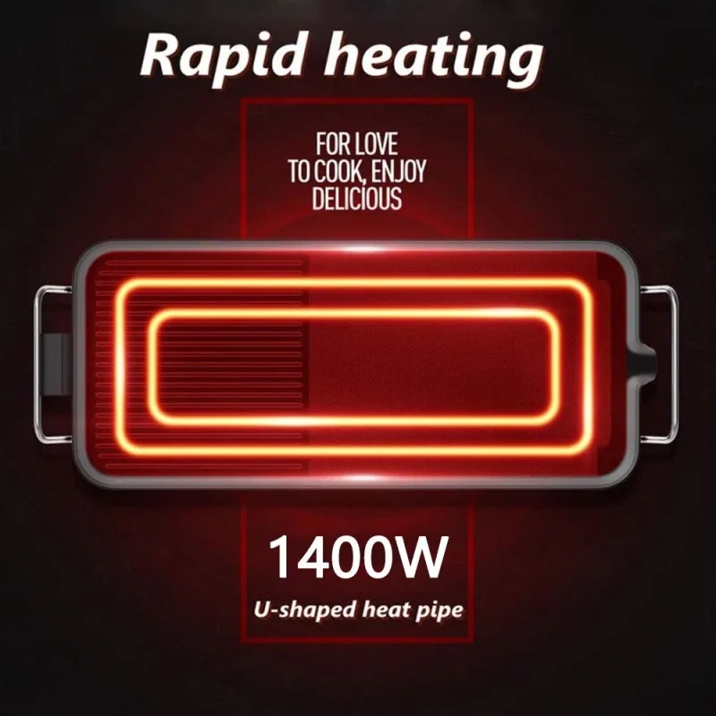 저렴한 다기능 전기 그릴, 가정용 베이킹 팬, 무연 철판 구이 바베큐 전기 철판, 220V, 실내 바베큐 기계, 가정용