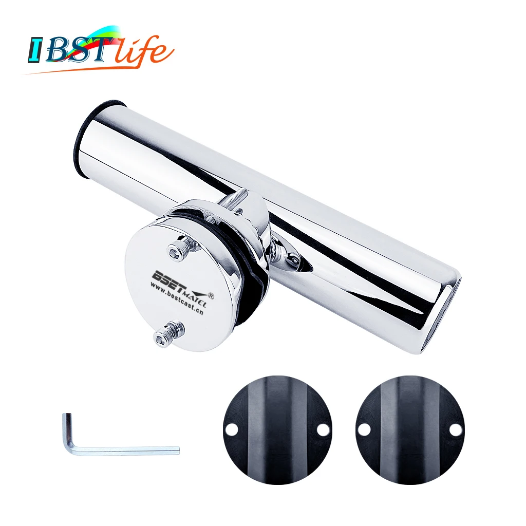 

Rail Mount Stainless Steel 316 Fishing Rod Rack Holder Rest Pole Bracket Support for 1 to 2 inch Rail Marine Boat Accessories
