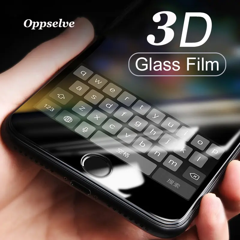 3D полное покрытие закаленное стекло для iPhone XS Max XR X 8 7 6 S Plus Защита экрана 8Plus