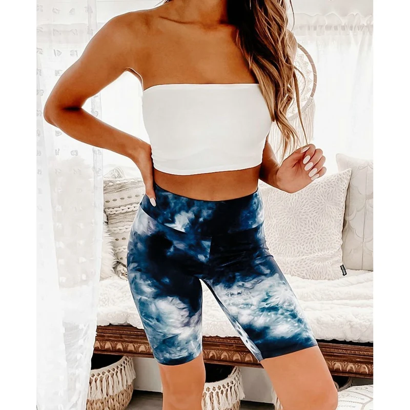 

Women's Summer High Waist Slimming Tie-Dye Casual Sports Shorts Tie-Dye