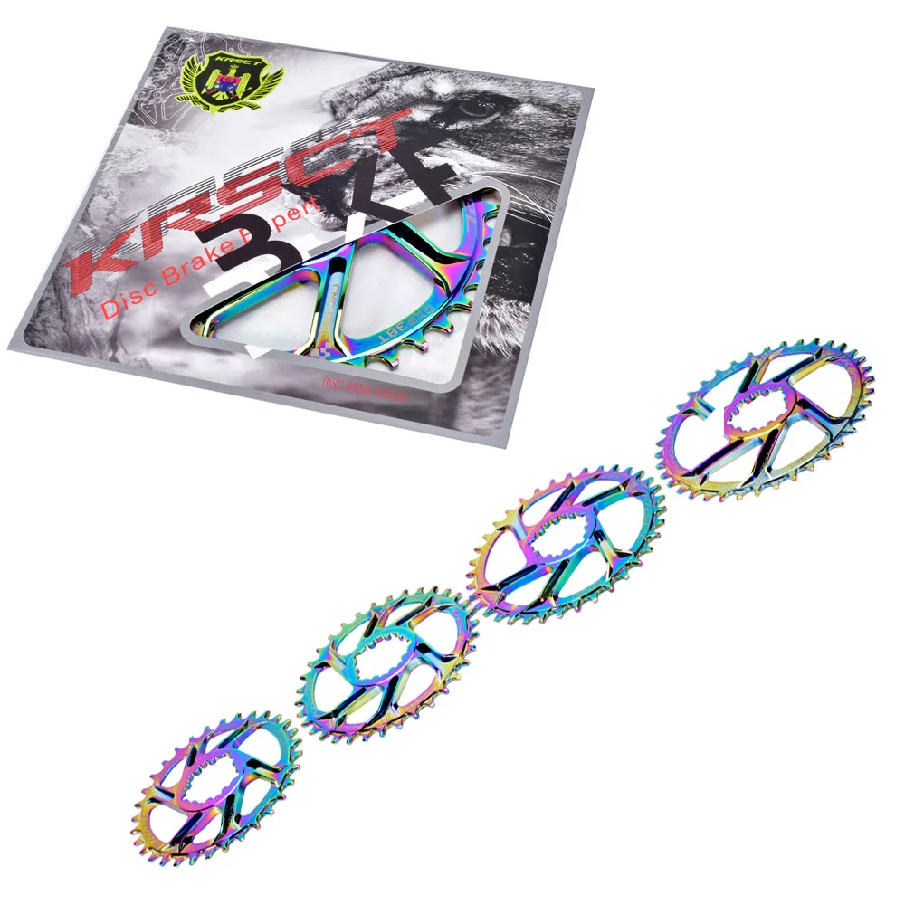 32T 34 Т 36 38T красочные MTB велосипедная Звездочка узкая широкая цепь из колец GXP