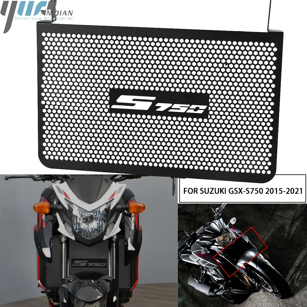 

Motorcycle Accessories Aluminum Radiator Grille Guard Protection Cover For SUZUKI GSX-S 750 GSXS750 GSX-S750 2015-2021 2016 2017