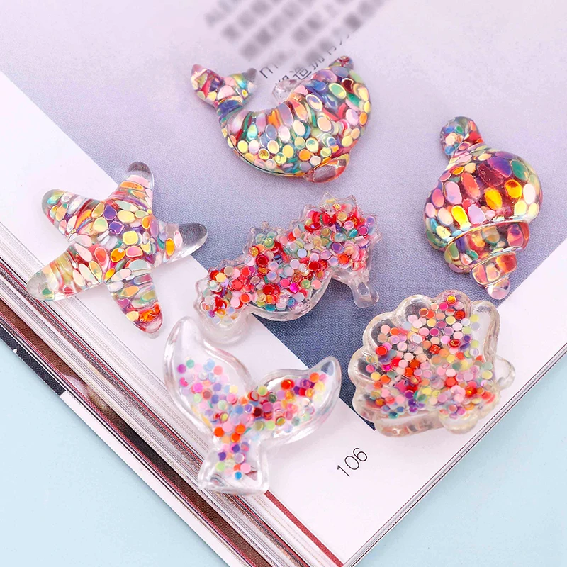 Плоский заводской полимерный альбом для скрапбукинга блестящий морской набор