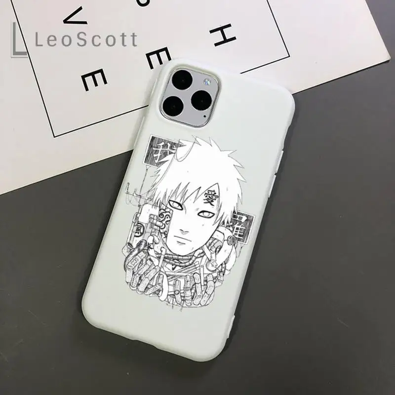 

Fashion Naruto anime Stick figure Phone Case Candy Color for iPhone 11 12 mini pro XS MAX 8 7 6 6S Plus X 5S SE 2020 XR