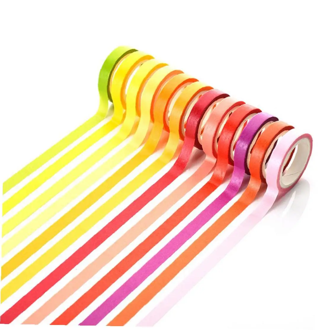 Радужная лента декоративная маркировочная офисная записываемая Цветная Клейкая