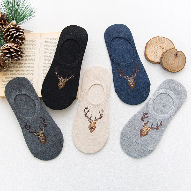 Мужские носки Классические невидимые весна-лето тонкие подходящие по цвету