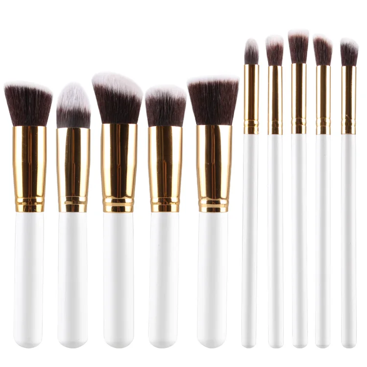 10 шт. набор высококачественной основы Maquiagem power Eye shadow Blending Contour Highlight Cosmetic beauty Makeup Кисти Наборы инструментов - Handle Color: BJ