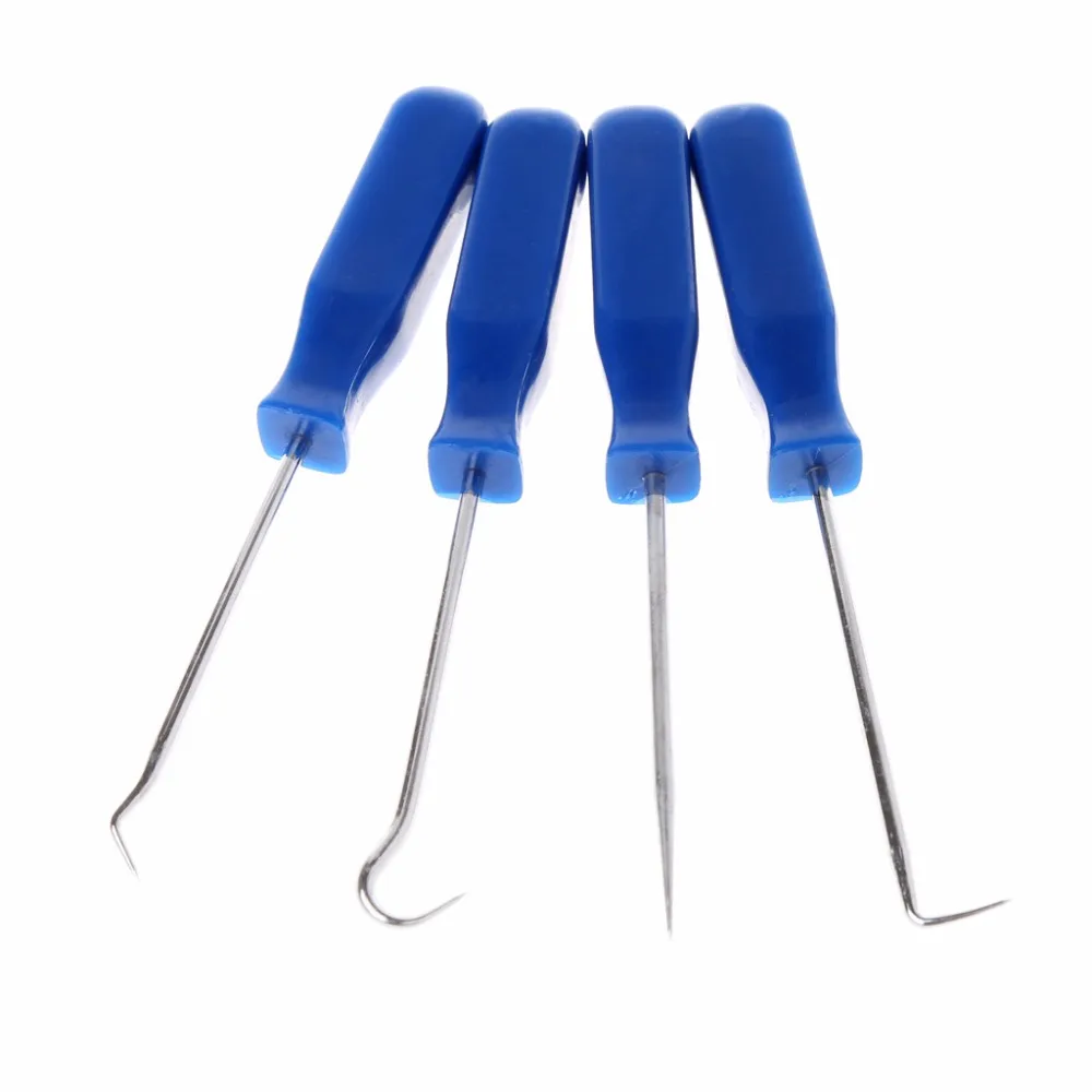 

4Pcs Car Pick and Hook Set O Ring Oil Seal Gasket Puller Remover Craft Hand Tool