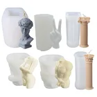 Силиконовые формы для торта, креативная форма для духов Давида, свечей, ароматизатор, принадлежности для изготовления свечей, восковая форма, пластырь формы для шоколада, мыла