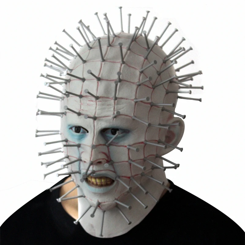 Маска Из Латекса Hellraiser Pinhead MEZCO Three Zero страшная маска на Хэллоуин костюм для
