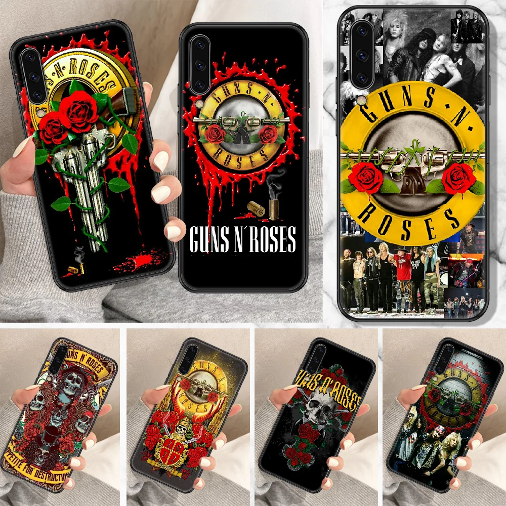 Чехол для телефона Guns N Roses для Samsung Galaxy A 10 12 20E 21S 30 32 40 50 51 52 70 71 72 5 6 7 2016 2018 черный красивый Etui мягкий.