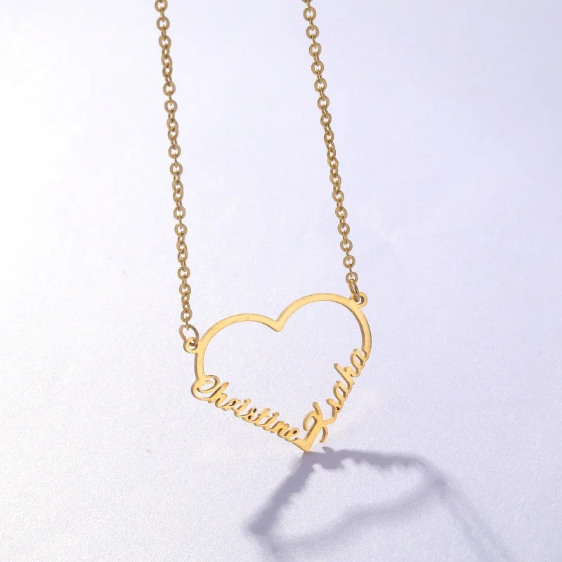 Ожерелье из нержавеющей стали с именем пансента персонализированное имя любящее