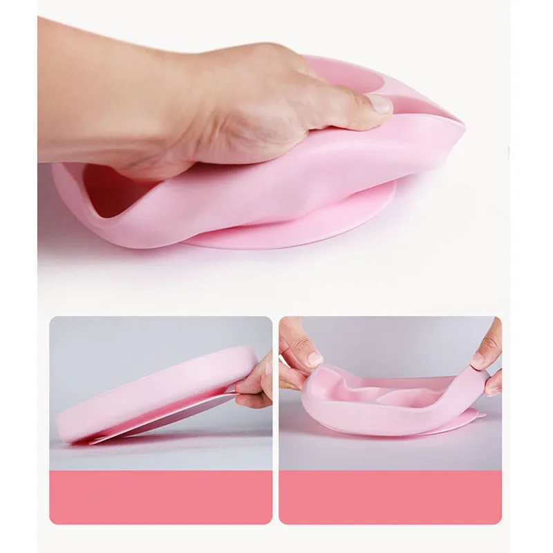 Детская силиконовая тарелка интегрированная детская посуда пищевая добавка