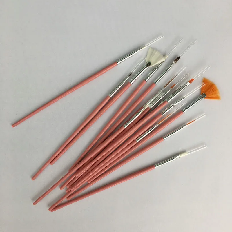 20 шт./компл. дизайн ногтей ручка с кисточкой комплект УФ гель для нанесения точек