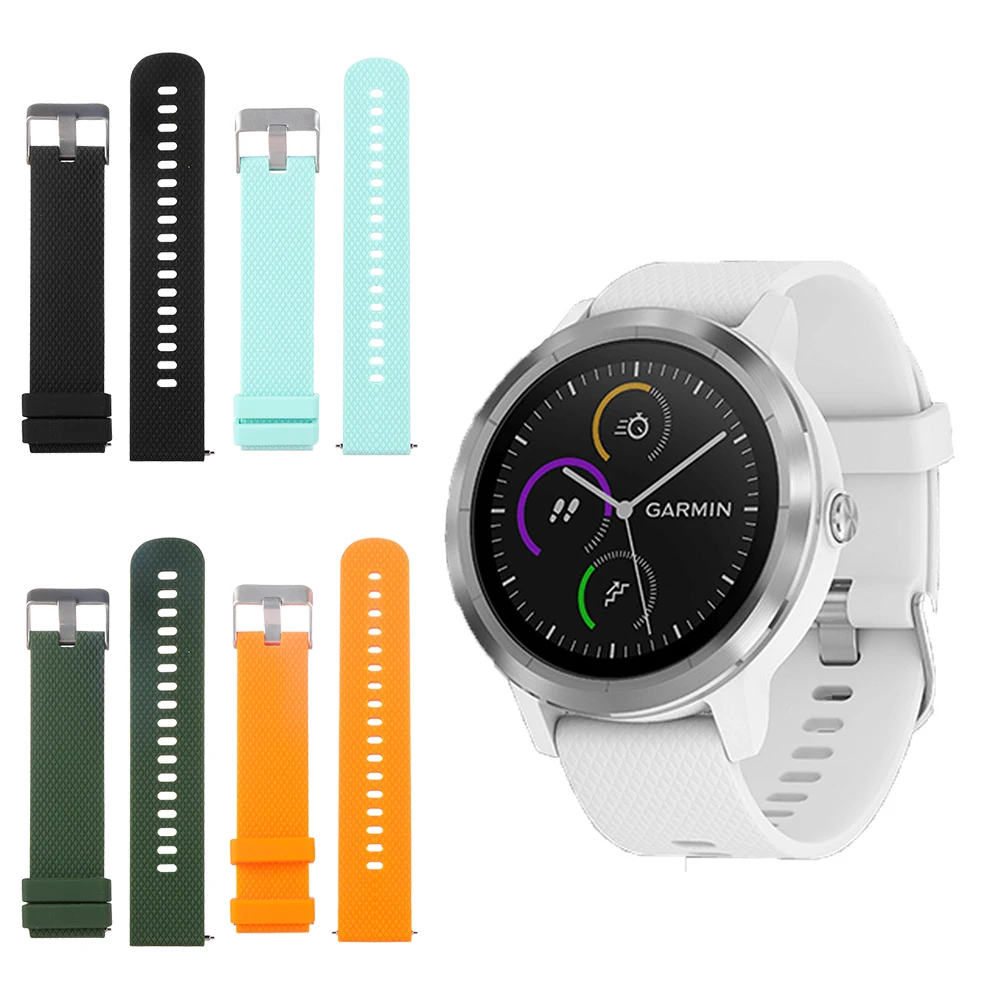 Ремешок для часов Garmin Vivoactive 3 / Vivomove HR силиконовый ремешок 20 мм Классический