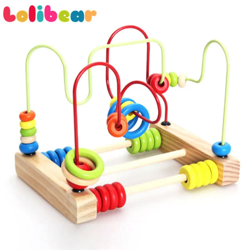 Деревянные бусины лабиринт игрушка раннего ребенка дошкольника образования