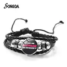 Модный кожаный браслет с цитатой, спасибо, Maitresse, художественный Печатный хрустальный стеклянный кабошон, амулетный браслет с кнопками, женский подарок учителю