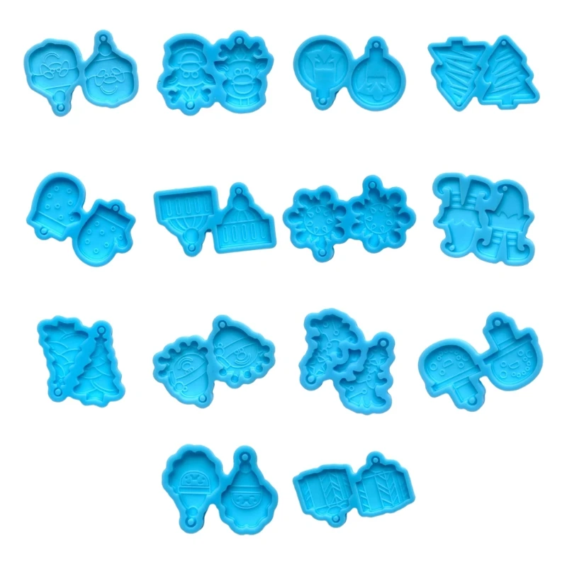 

Christmas Series DIY Epoxy Resin Mold Xmas Tree Snowman Casting Silicone Mould