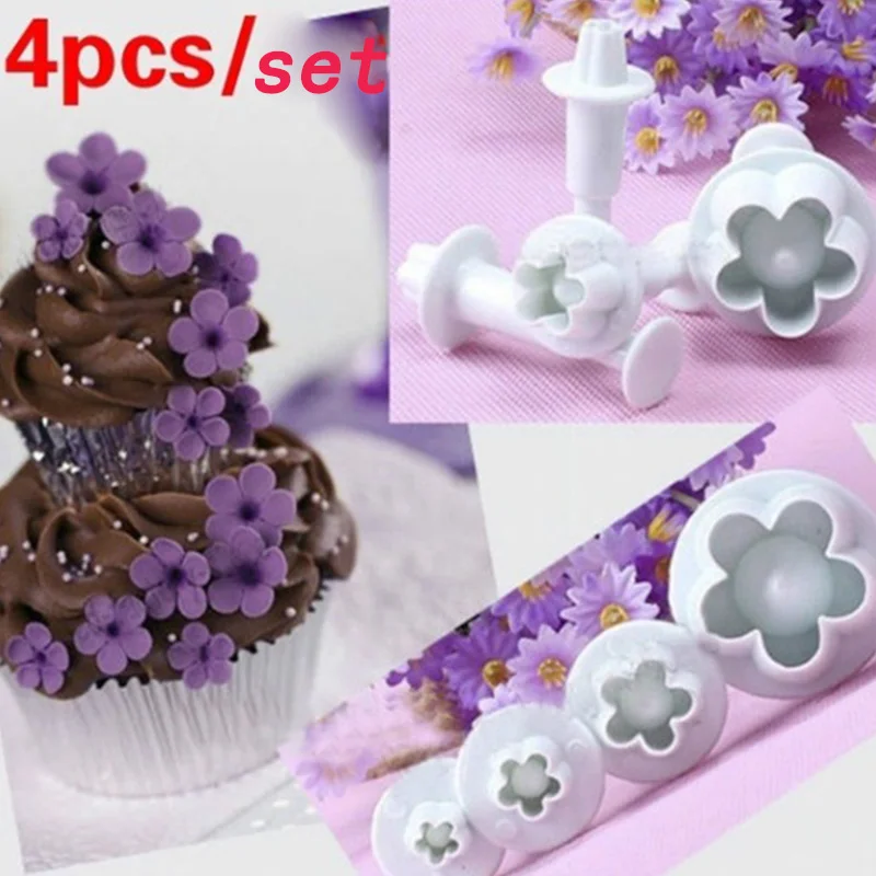 

Cake Mold 4 Plum Spring Sugar Flower Pressing Die Cutting Die Biscuit Mold