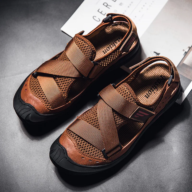 

Sandalias De Cuero Para Hombre Men's Rubber Sandals Mens Summer Sandles Sandalle Homme Safety Shoes Sandal Man Leather
