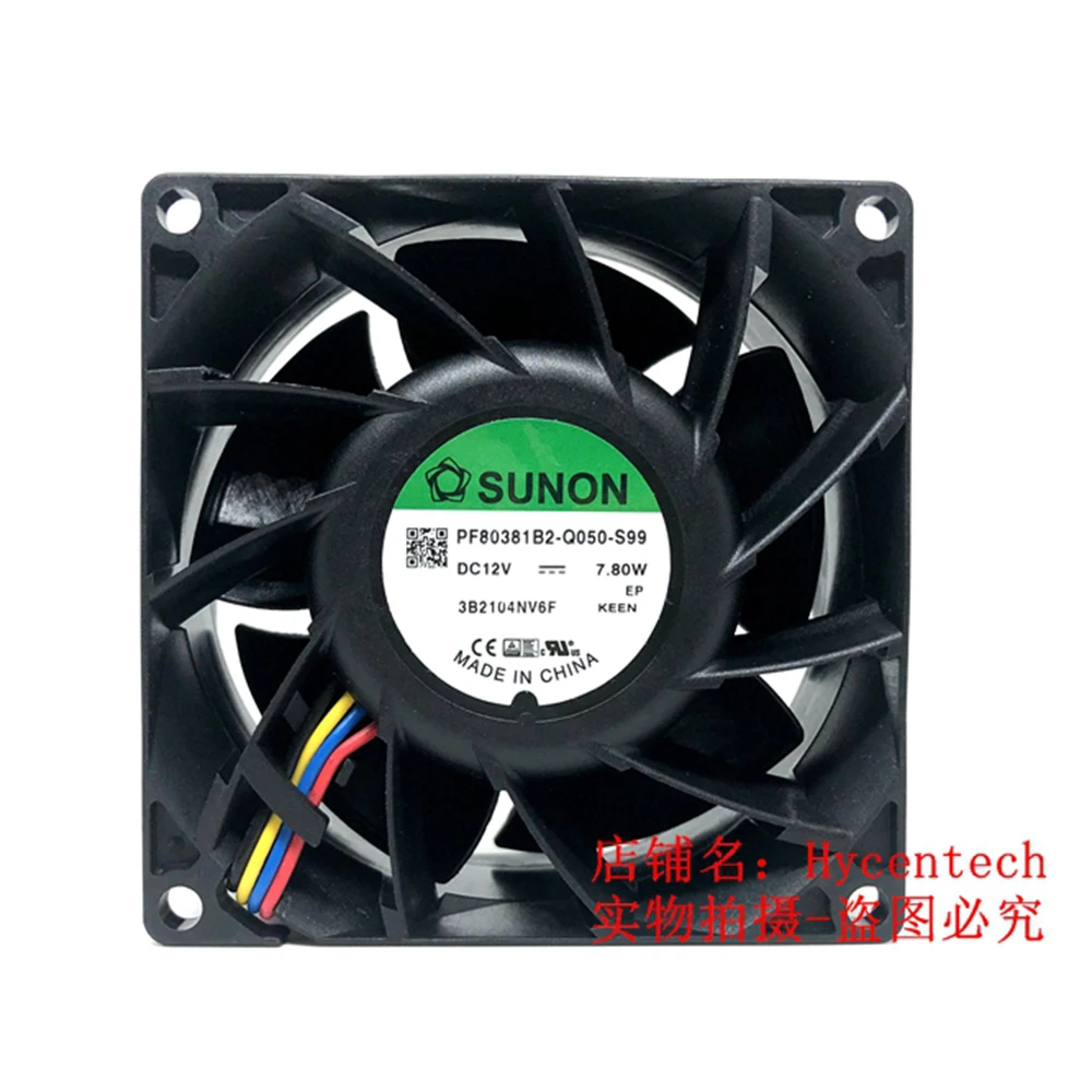 

for sunon PF80381B2-Q050-S99 8038 12V 7.80W 4WIRE cooling fan 80*80*38MM