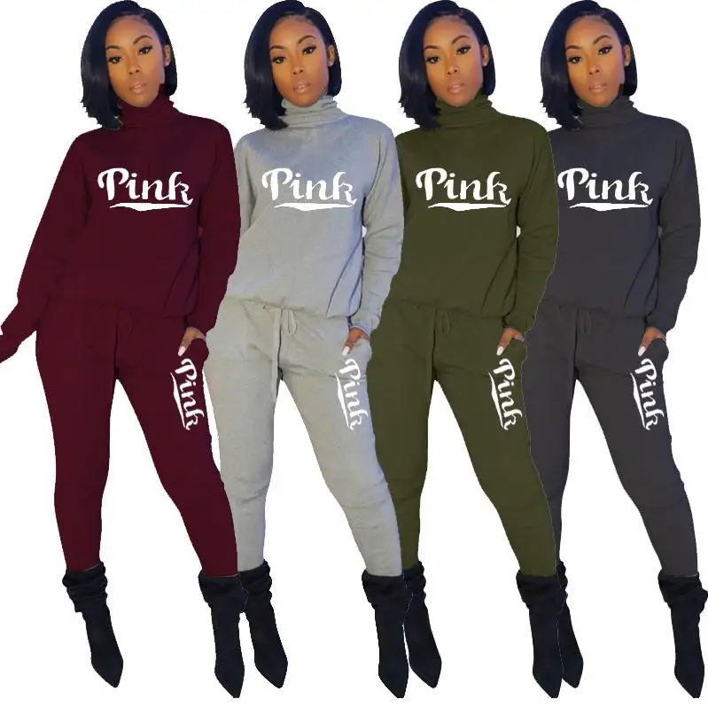 Новинка розовый спортивный костюм с буквенным принтом женская повседневная одежда комплект из 2 предметов