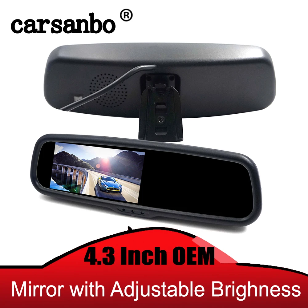 Carsanbo 4 3 дюймов автомобиля зеркало заднего вида для контроля уровня сахара в крови