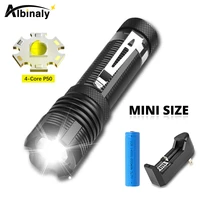 super bright xhp50 led flashlight mini tactical torch 5 modes waterproof zoom camping fishing lantern powered by 14500 battery