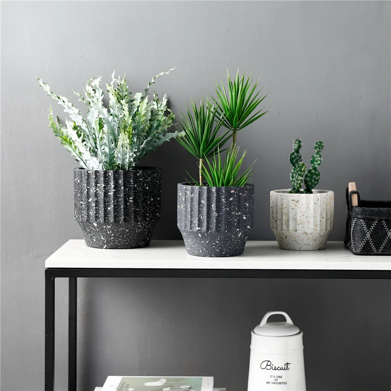 

Cement Planter Pot Jarrones Decorativos Moderno Planters Bonsai Containers Cachepot For Flowers Home Garden Flowerpots