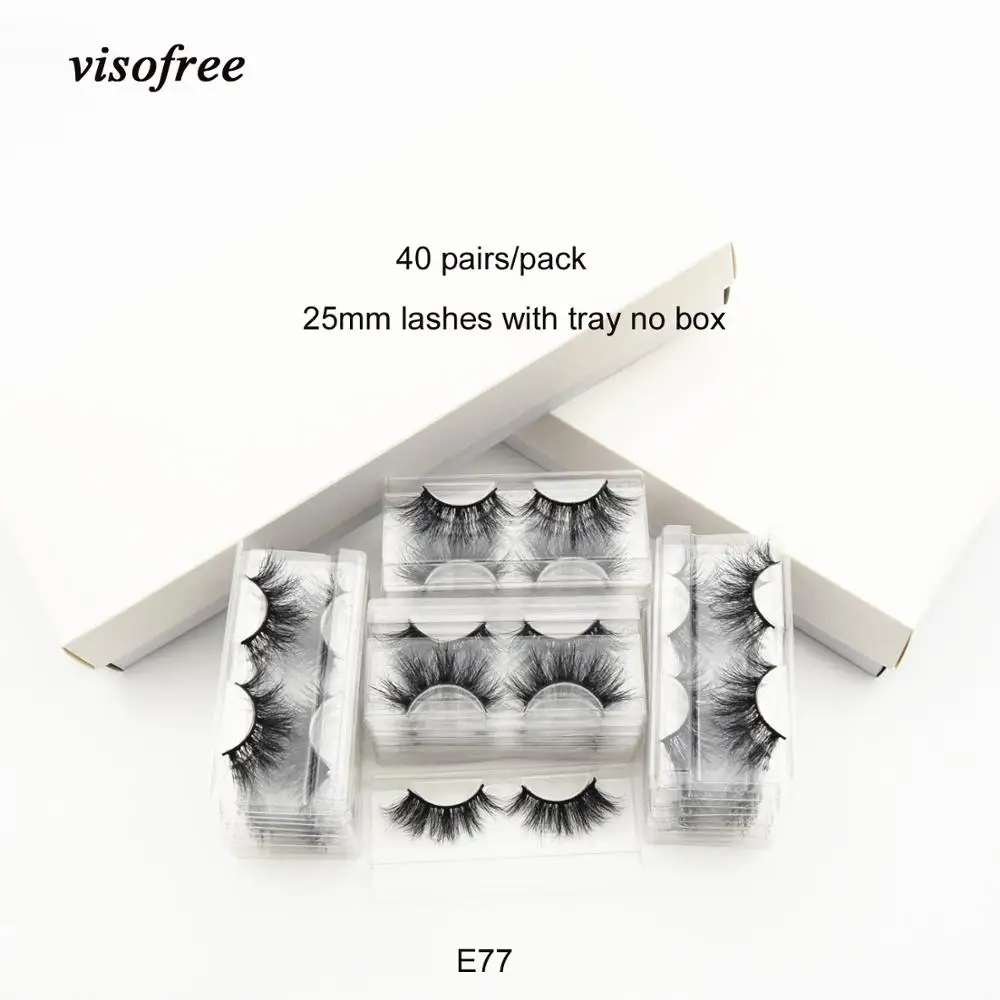 Ресницы Visofree 40 пар/упак. 25 мм 3D норковые ресницы для макияжа толстые длинные оптом