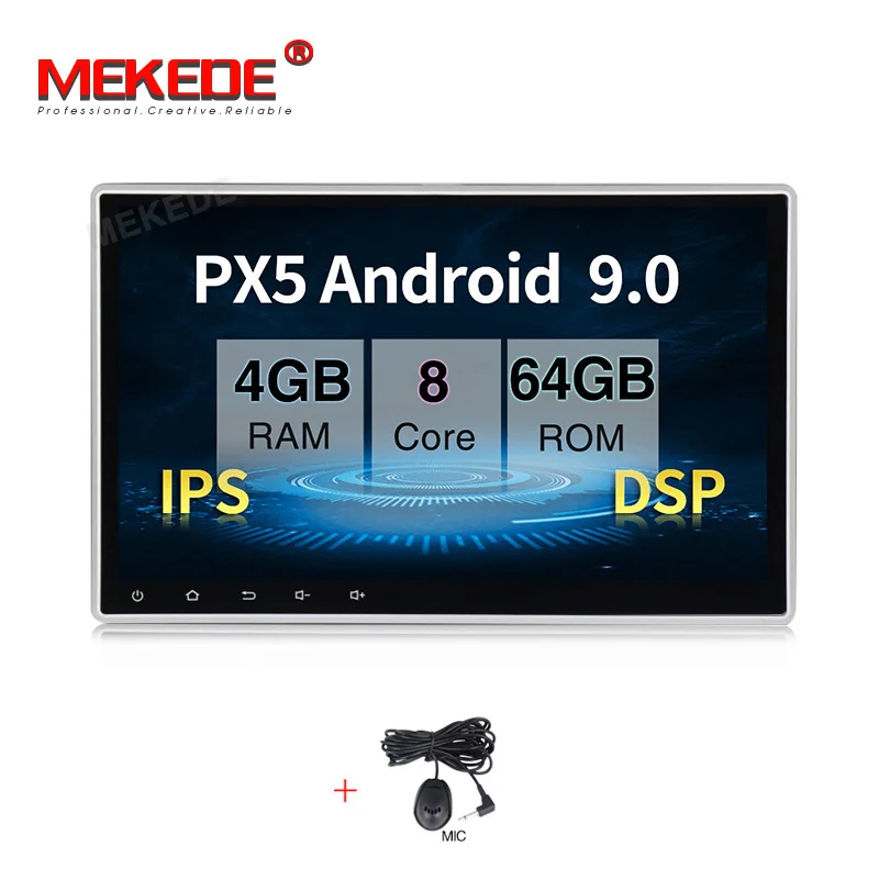 Mekede Android 9,0 4G DSP 10,1 дюймов Автомобильный gps dvd-плеер для nissan Универсальный с BT wifi Радио Стерео 2din автомобильный радио мультимедиа - Цвет: 64G CAR DVD