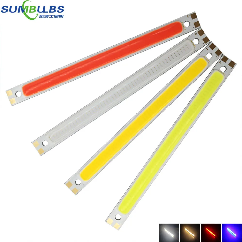 10 шт./лот Вт синяя красная теплая белая холодная DC 12 В 14 в COB полоса светодиодная