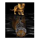 Нашивки кошка тигр аксессуары для одежды Diy Женская одежда футболка термопереводные бумага, железо Стикеры для одежды