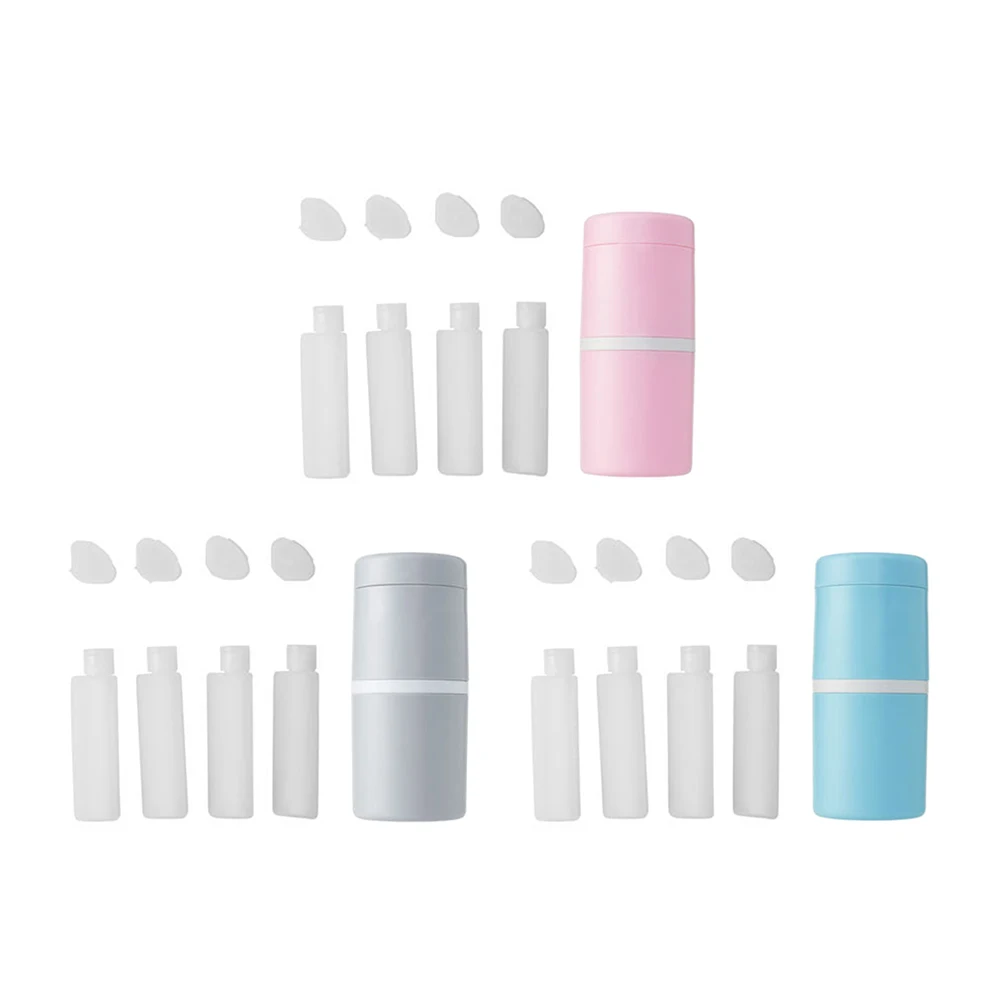 

Дорожная бутылка для лосьона, разделяющая емкость, портативная восьмив-1, косметическая подбутылка, Набор чашек для мытья, женское хранение