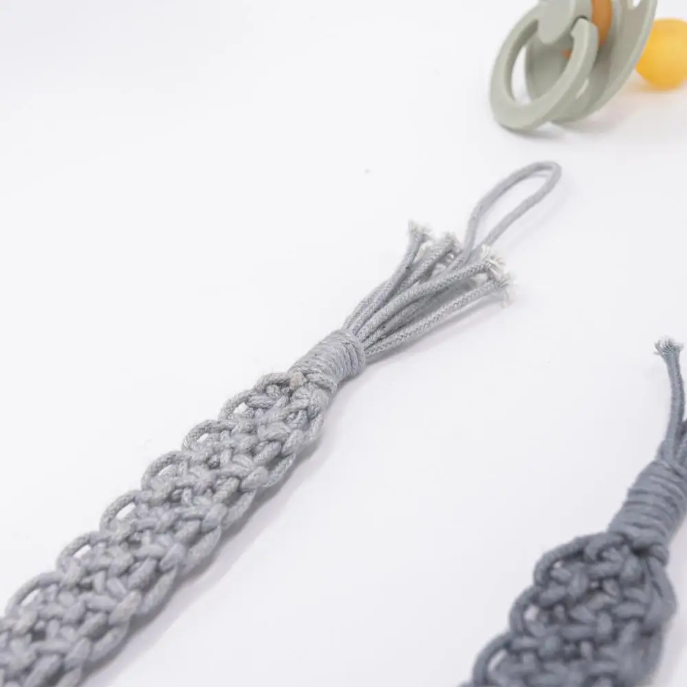 Handmade Crochet Baby Pacifier Chain Clip Vintage Cotton Yarn Anti-fall Newborn Dummy Holder | Мать и ребенок