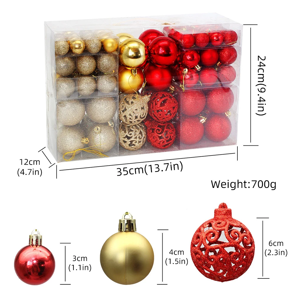 

Lightweight Versatile Christmas Baubles Ornament Decor Home For Christmas Xmas Tree Bauble Hanging Home Party Ornament Decor