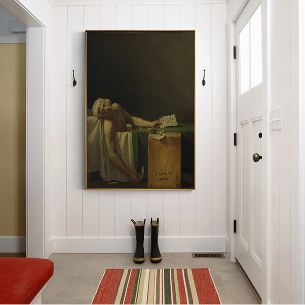 Картина маслом на холсте Citon Жак-Луи Давид 《 смерти Марата 1793 》 постер с