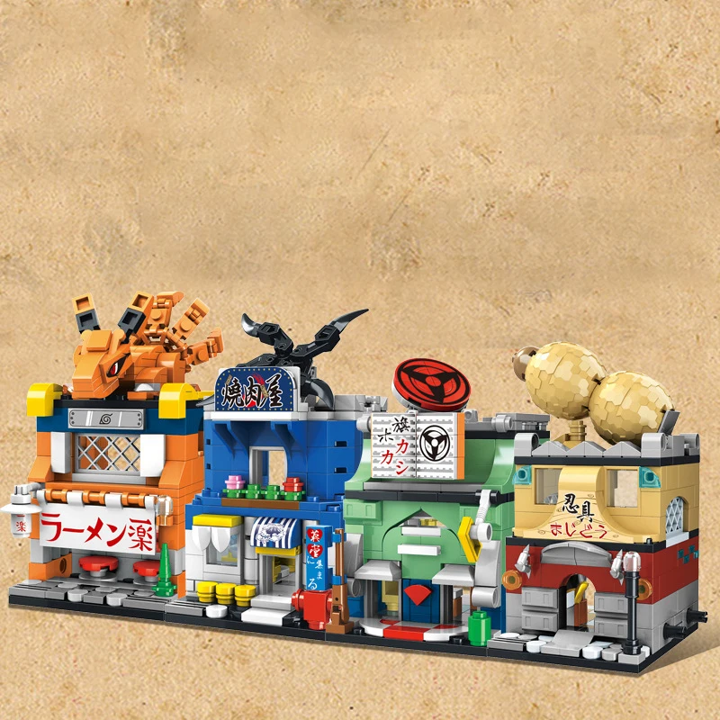 4 шт./лот 2022 комикс ниндзя дом мультфильм классический фильм город улица вид MOC