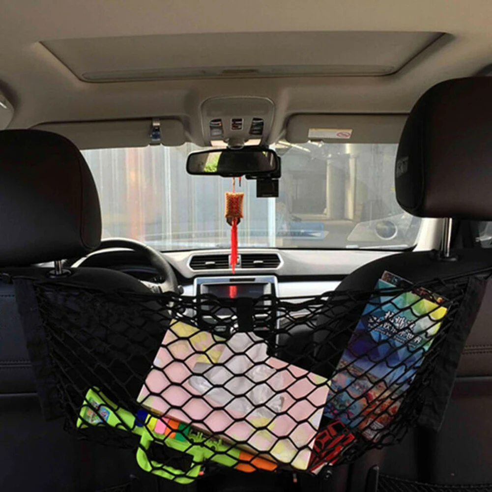 

Trunk Cargo Net Storage Netting Organizer Universal 110*50cm Elastic Nylon Netting Style