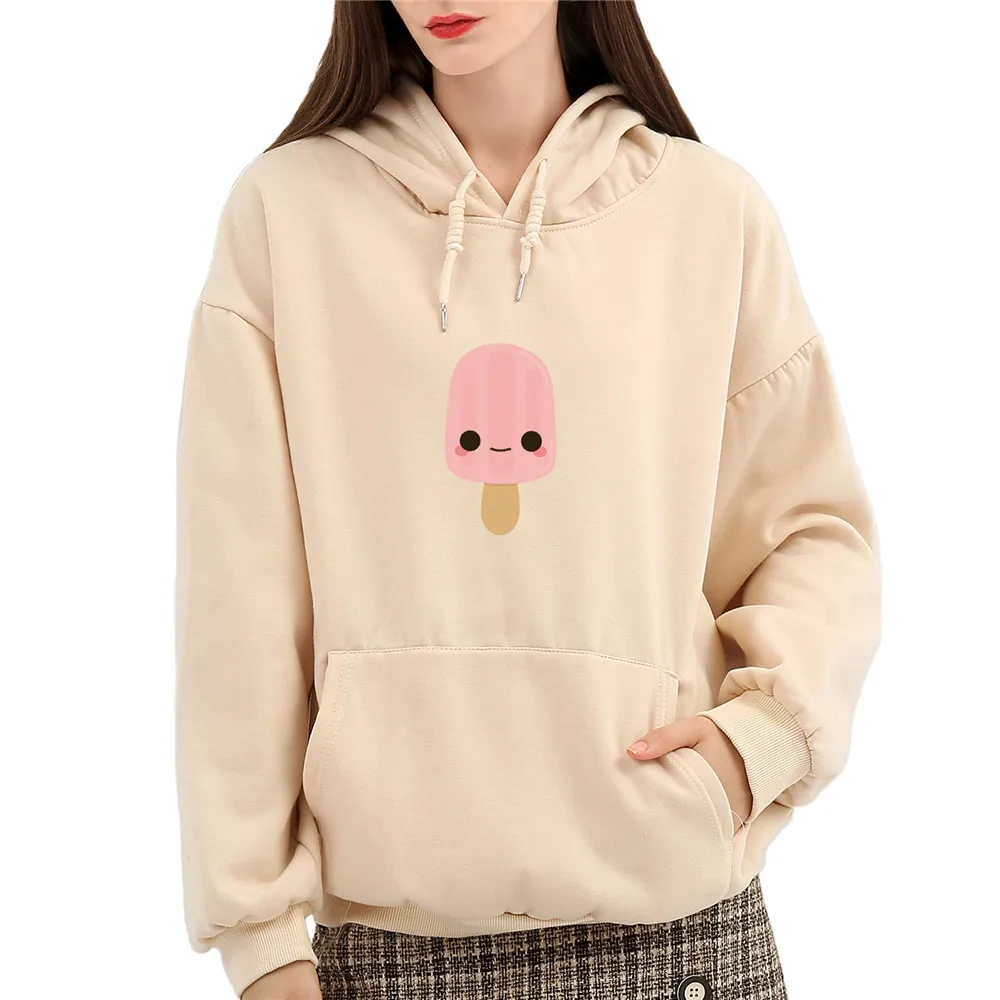 Sweatshirts Ladies Womens Hoodies Pullover Feminino Egirl Cartoon Cotton Winter Warm Thickening Sudadera Plus Size Sweetshirts