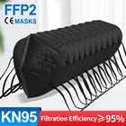 5-100 шт. ffp2mask Black kn95 mascarillas negra для взрослых 5 слоев fpp2 утвержденный kn95 CE респираторная маска ffp2reusable ffp3