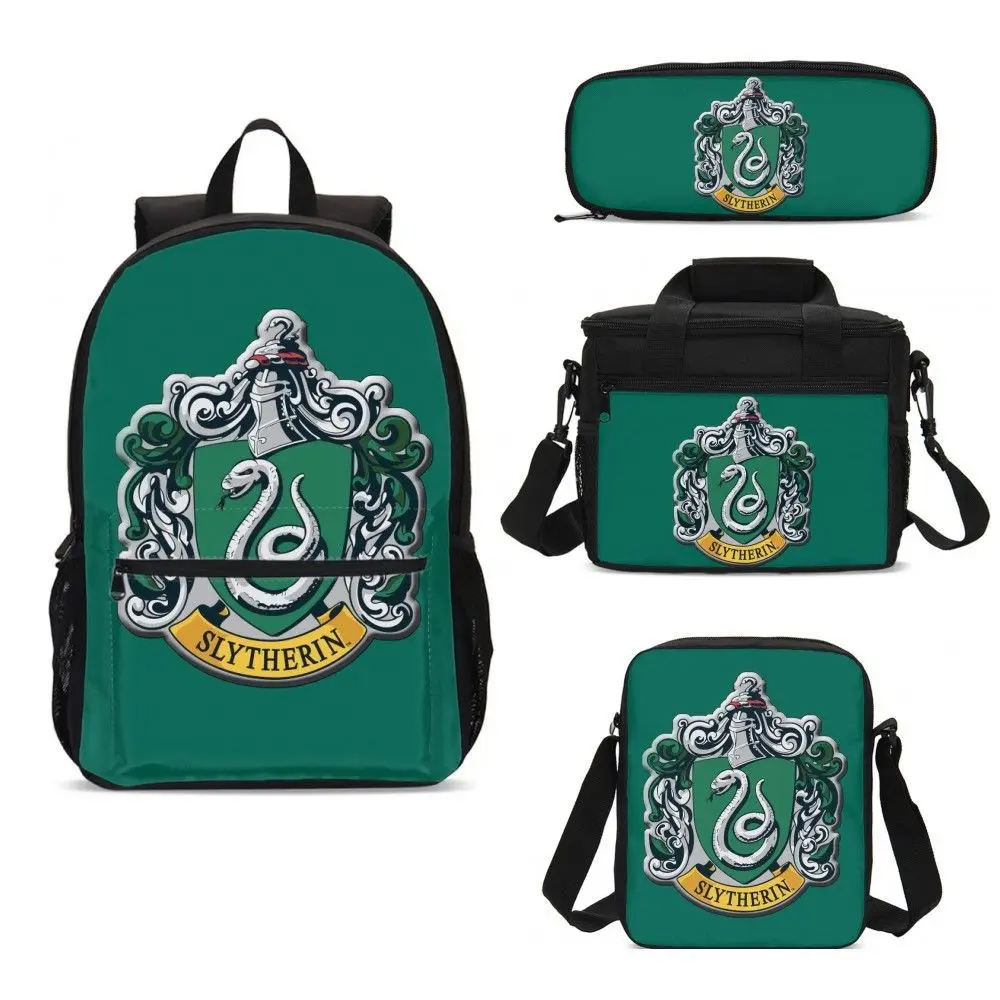 

Школьный ранец «Волшебный волшебник» в Хогвартсе, студенческий дорожный рюкзак, сумка для обеда, сумки на плечо, чехол-карандаш, набор подар...
