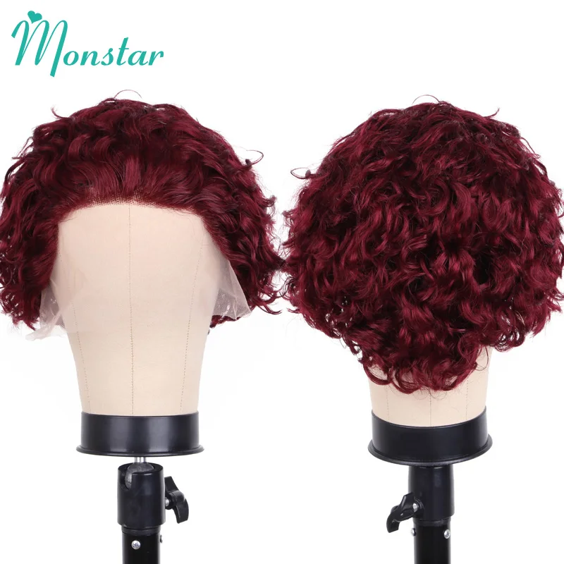 Парик Monstar с короткими вьющимися волосами для чернокожих женщин недорогие